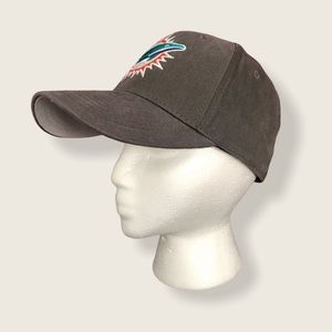Gray Dolphins Logo Ball Cap Unisex Velcro Closure